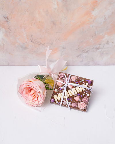 Chocolate Bar and Rose