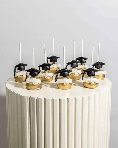 Graduation theme Chocolate Cake pops