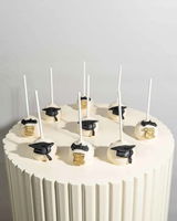 White Chocolate Graduation Cake Pops