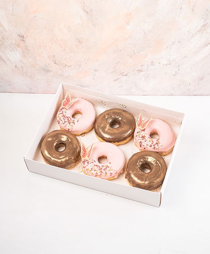 Milk and Ruby chocolate Donuts