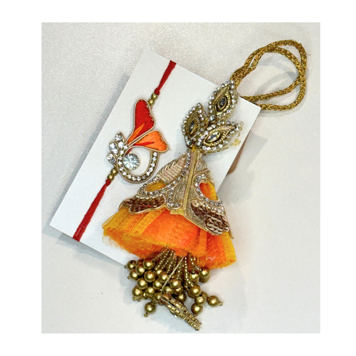 Elegant Rakhi and Lumba Set