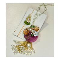 Pearl Blossom Rakhi and Lumba Set