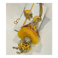 Yellow Sunshine Rakhi and Lumba Set