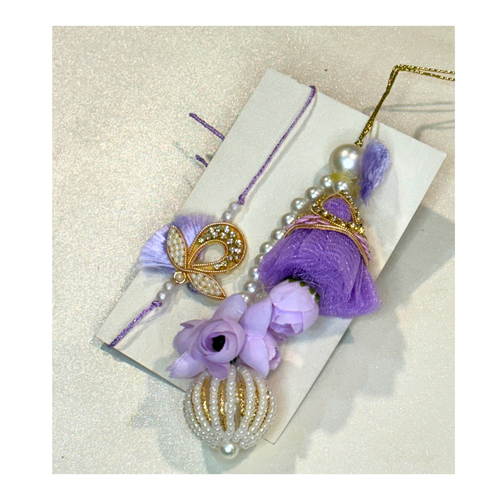 Purple Majesty Rakhi and Lumba Set