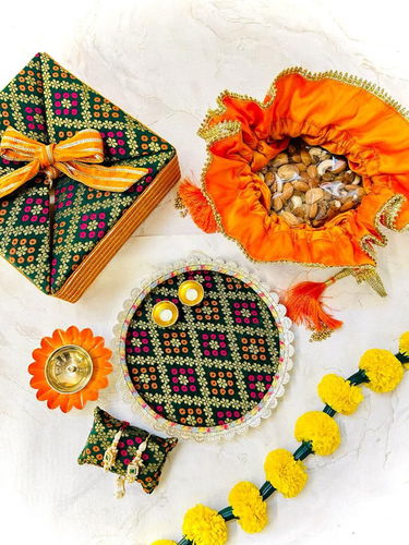 Golden Harvest Rakhi Set