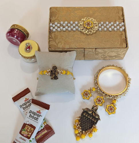 Traditional Rakhi and Lumba Gift Ensemble