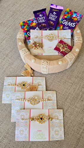 Deluxe Rakhi and Chocolate Combo Set