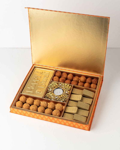 Ladoo and Chocolate Diwali Gift Box