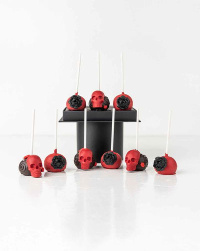 Halloween Red Skull Cake pops