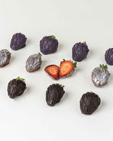 Halloween Purple and Silver Strawberries