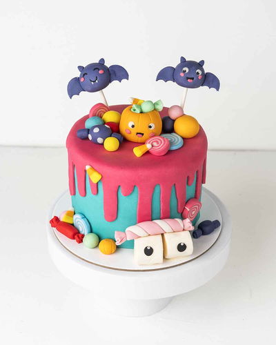 Cute Colorful Spooky Cake