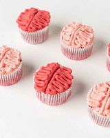 Zombie Brain Cupcakes