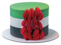 Origami fold UAE flag cake