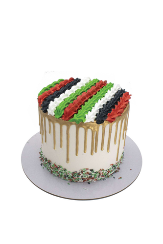 UAE Flag Drip Cake