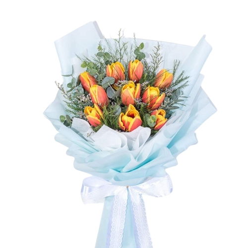 15 Orange Tulip Bouquet