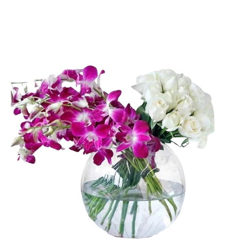 Roses and Orchid Bowl