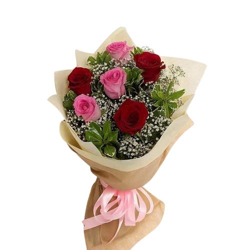 Red and Pink Rose Bouquet
