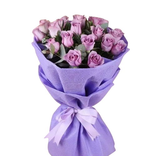 19 Purple Rose Bouquet