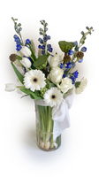 Blue Robust Bouquet with Vase