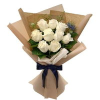 Dozen White Roses