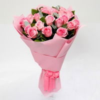 25 Stems Pink Roses Bouquet